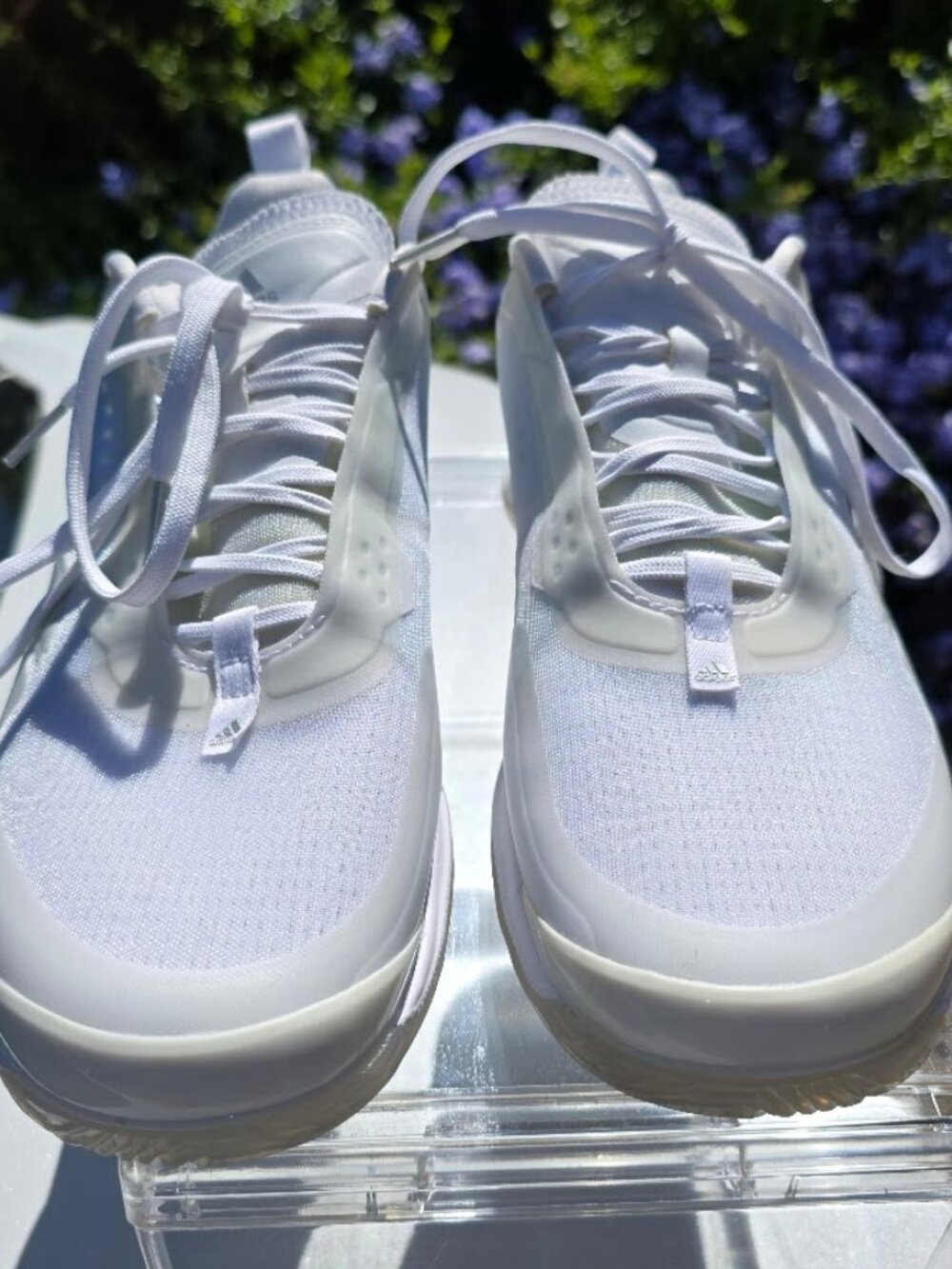 Adidas Adizero Ubersonic 4 White Silver Metallic Court Tennis Shoes Womens Size